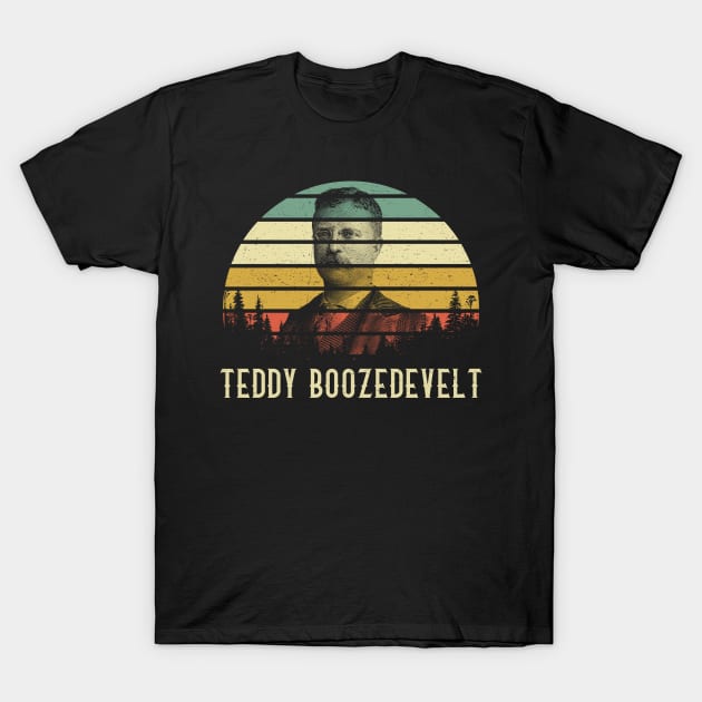 Teddy Boozedevelt Roosevelt US Flag 4th of July T-Shirt by ashiacornelia173